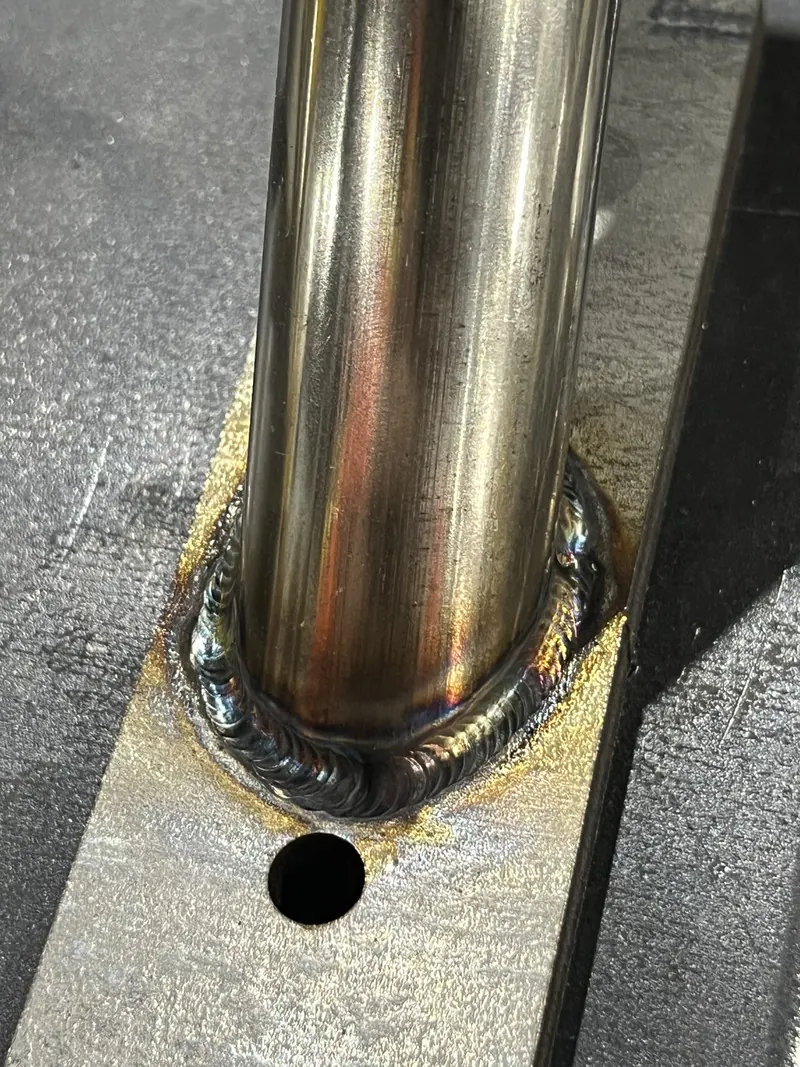 Welded steel handrail installation