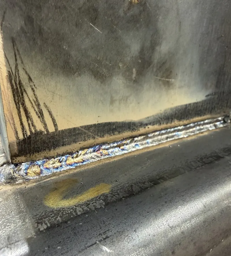 Welded steel handrail installation