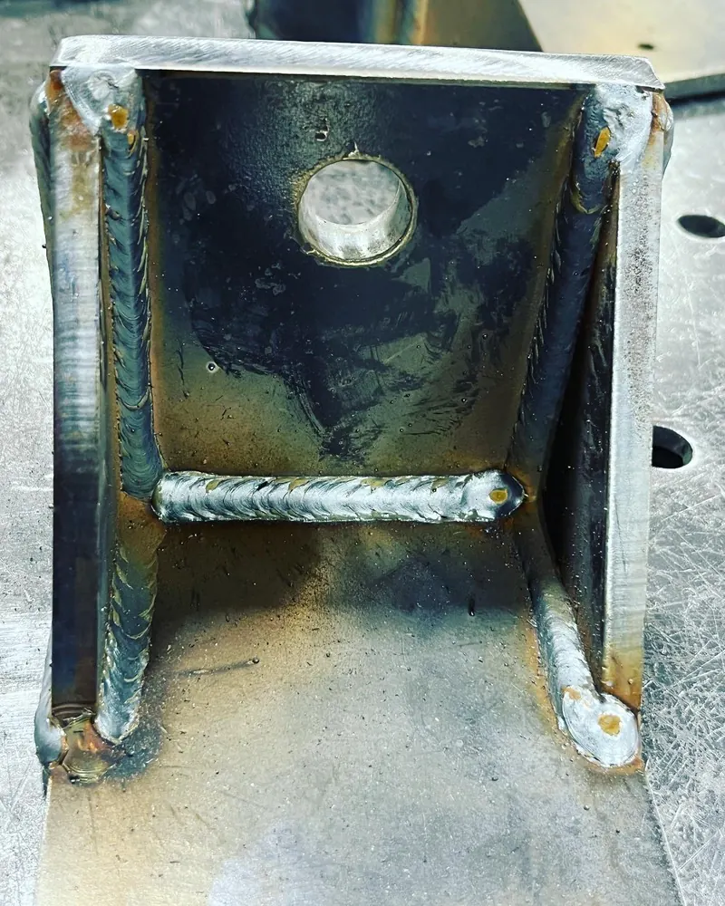Custom metal fabrication in progress